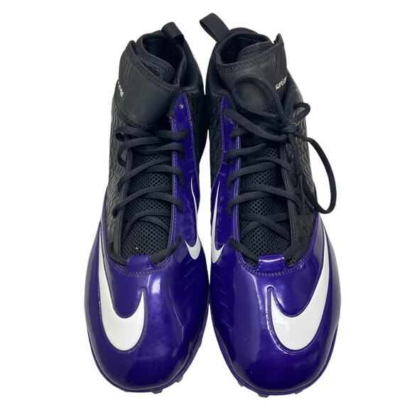 Nike Lunarlon Superbad Pro TD Football Cleats Size 14.5 Purple Black main image 4